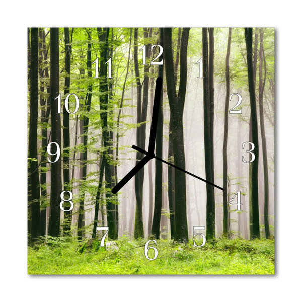 Glasuhr Wanduhr Wald