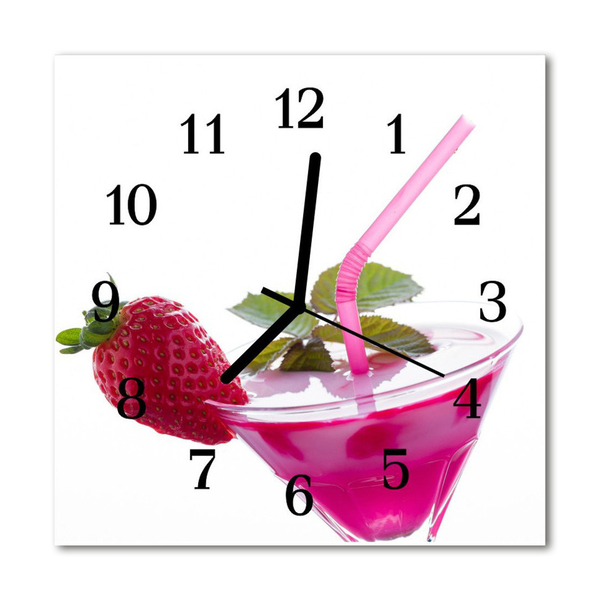 Glasuhr Wanduhr Cocktail