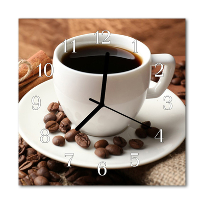 Glasuhr Wanduhr Kaffee