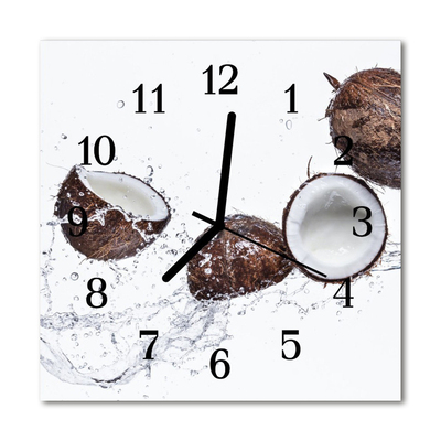 Glasuhr Wanduhr Kokosnüsse