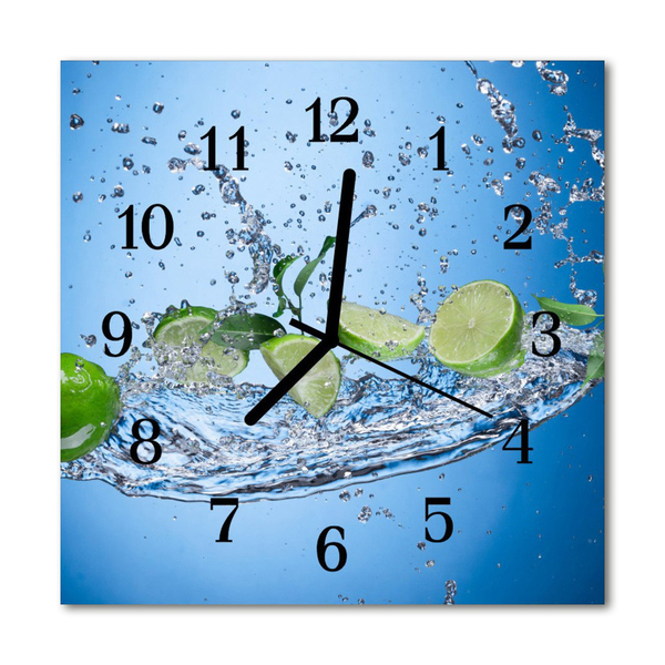 Glasuhr Wanduhr Limetten
