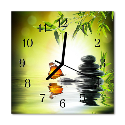 Glasuhr Wanduhr Natur