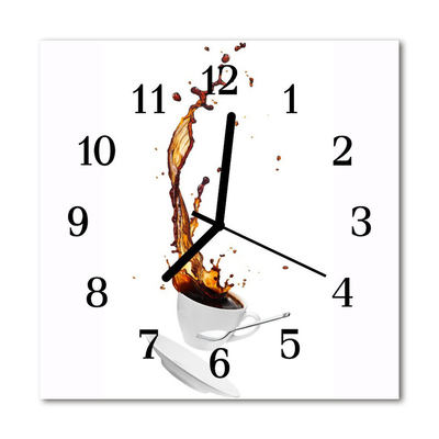 Glasuhr Wanduhr Kaffee