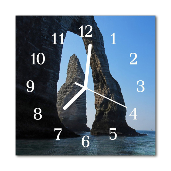 Glasuhr Wanduhr Felsen