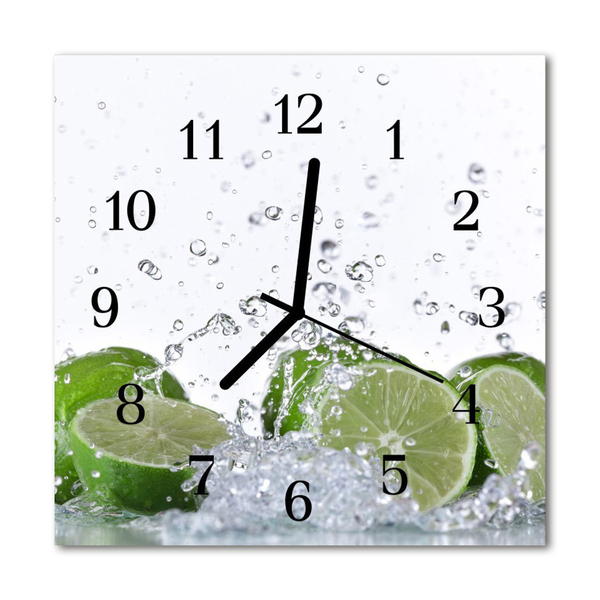 Glasuhr Wanduhr Limetten