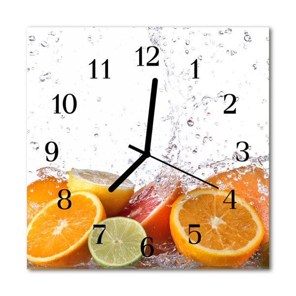 Glasuhr Wanduhr Orangen