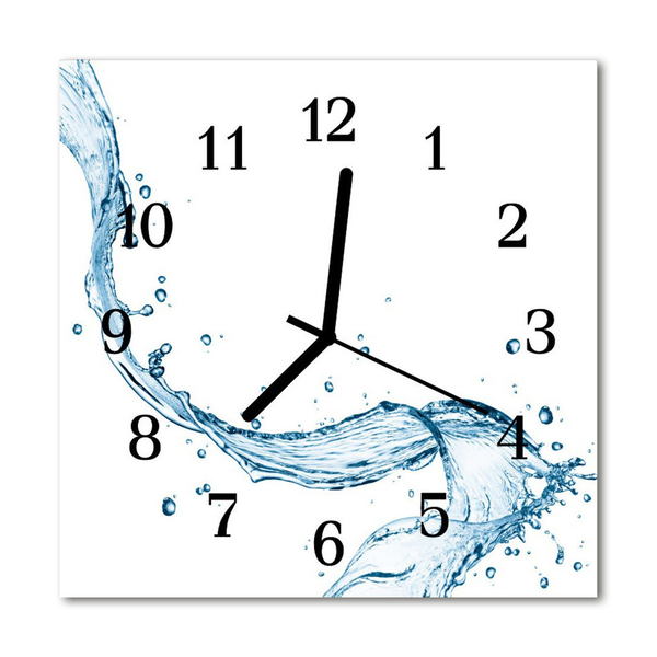 Glasuhr Wanduhr Wasser