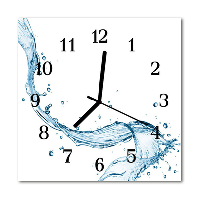 Glasuhr Wanduhr Wasser