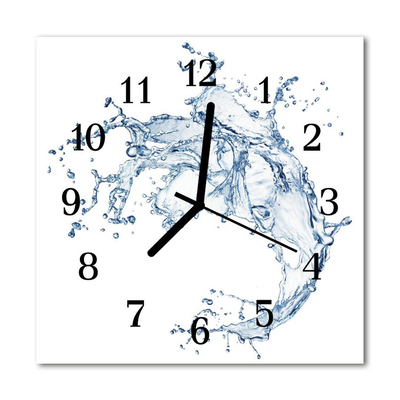Glasuhr Wanduhr Wasser