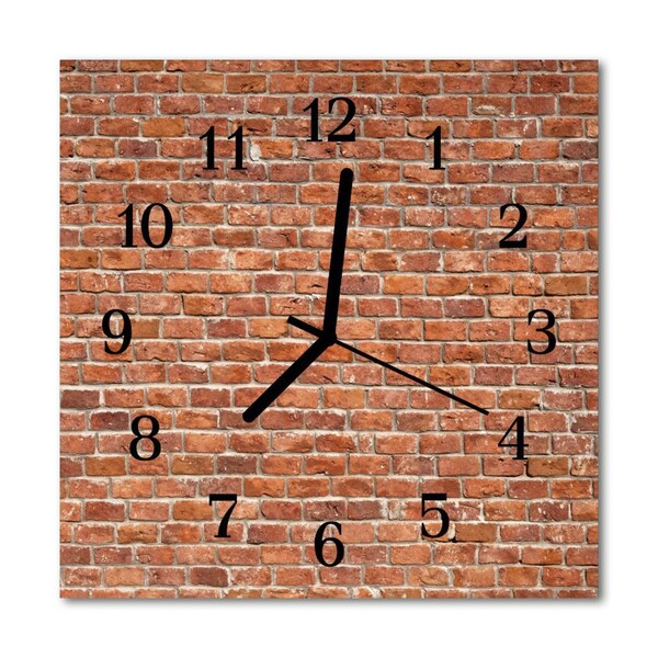 Glasuhr Wanduhr Ziegel