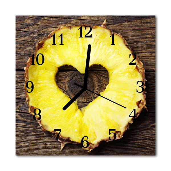 Glasuhr Wanduhr Ananas
