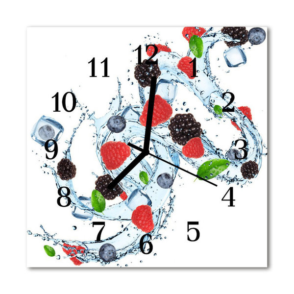 Glasuhr Wanduhr Obst Eis