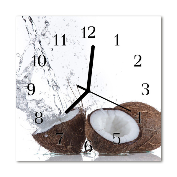Glasuhr Wanduhr Kokosnüsse