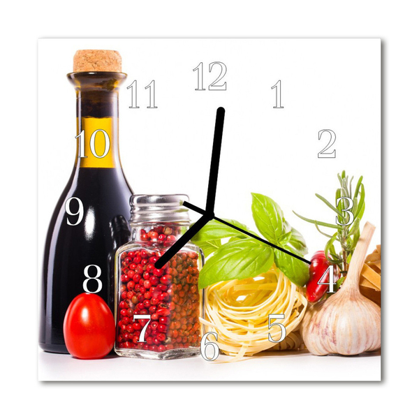 Glasuhr Wanduhr Pasta