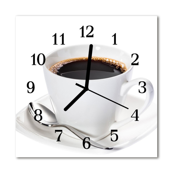Glasuhr Wanduhr Kaffee