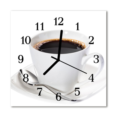 Glasuhr Wanduhr Kaffee
