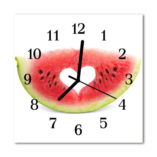 Glasuhr Wanduhr Wassermelone