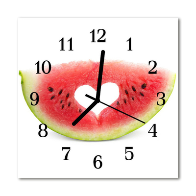 Glasuhr Wanduhr Wassermelone