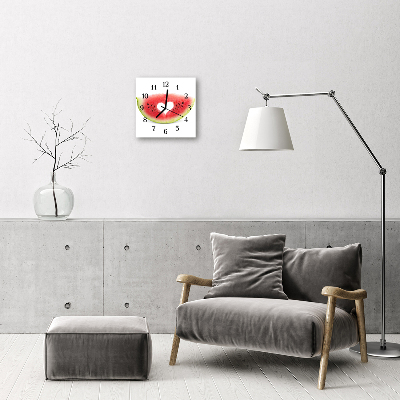 Glasuhr Wanduhr Wassermelone