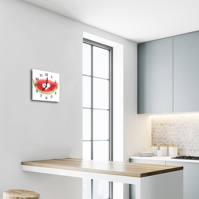 Glasuhr Wanduhr Wassermelone