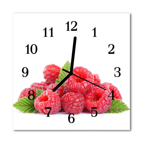 Glasuhr Wanduhr Himbeeren