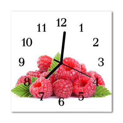 Glasuhr Wanduhr Himbeeren
