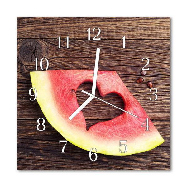 Glasuhr Wanduhr Wassermelone