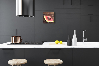 Glasuhr Wanduhr Wassermelone
