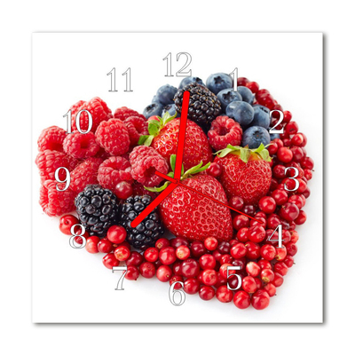 Glasuhr Wanduhr Obst