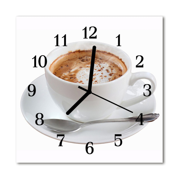 Glasuhr Wanduhr Kaffee
