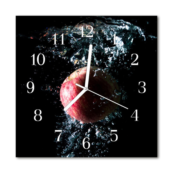 Glasuhr Wanduhr Apfel