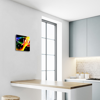 Glasuhr Wanduhr Abstrakt