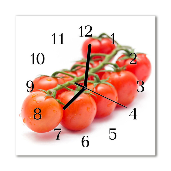 Glasuhr Wanduhr Tomaten