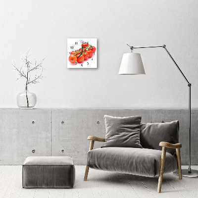 Glasuhr Wanduhr Tomaten