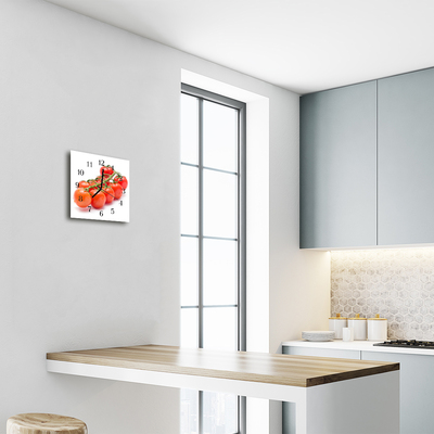 Glasuhr Wanduhr Tomaten