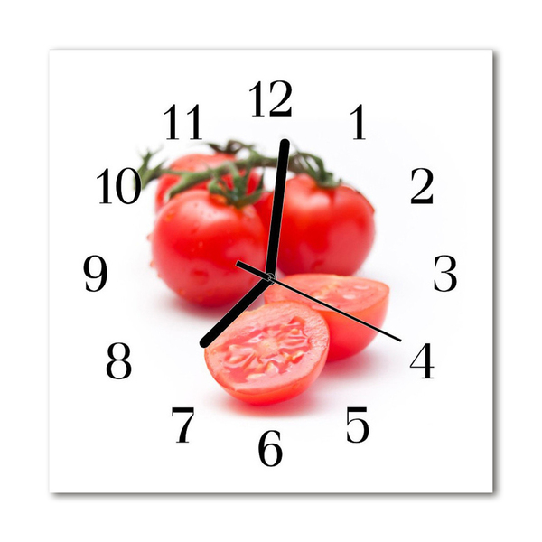 Glasuhr Wanduhr Tomaten
