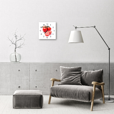 Glasuhr Wanduhr Tomaten