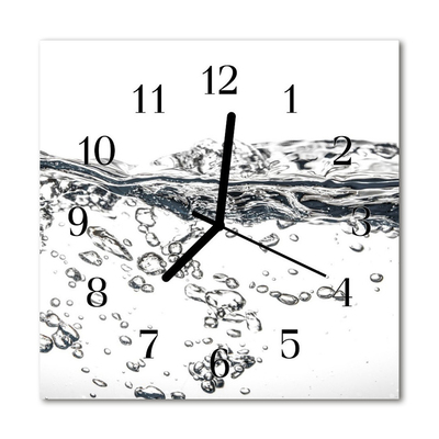 Glasuhr Wanduhr Wasser