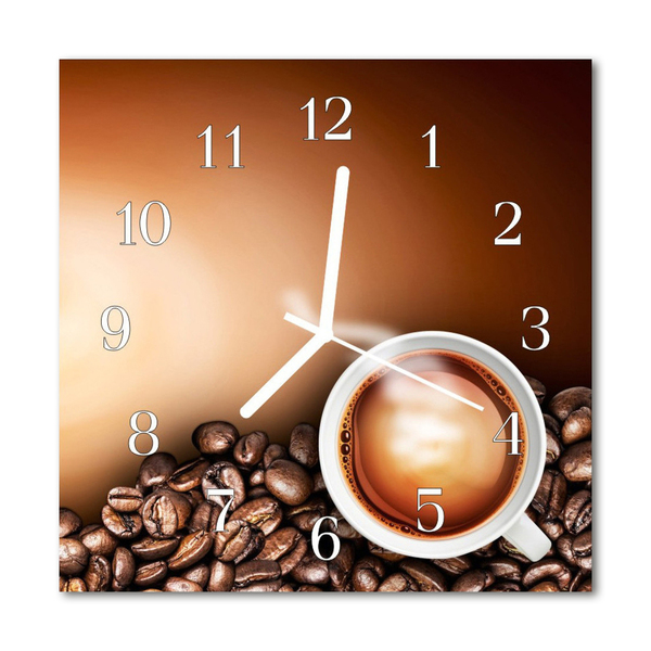 Glasuhr Wanduhr Kaffee