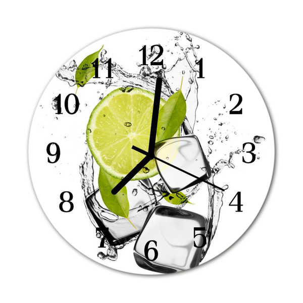 Glasuhr Küchenuhr Limette