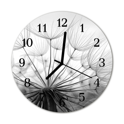 Glasuhr Küchenuhr Pusteblume