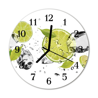 Glasuhr Küchenuhr Limette