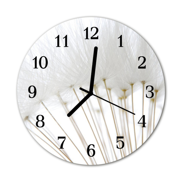 Glasuhr Küchenuhr Pusteblume