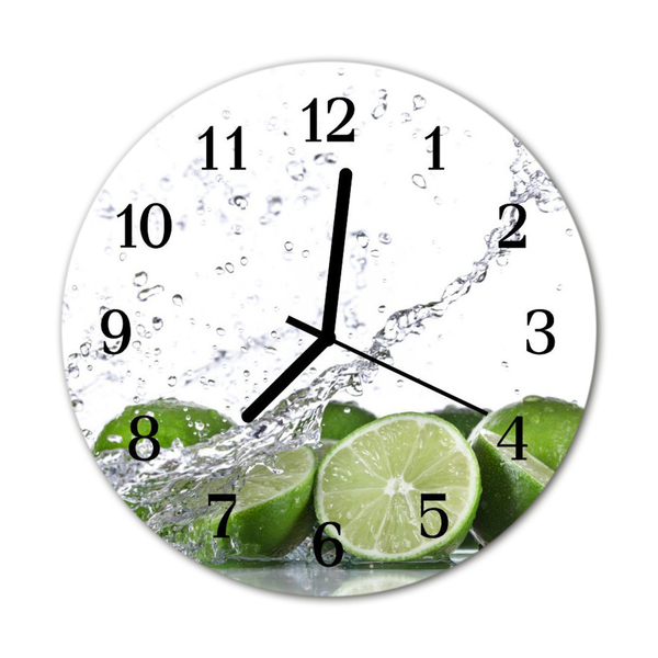 Glasuhr Küchenuhr Limetten