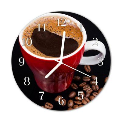 Glasuhr Küchenuhr Kaffee Tasse