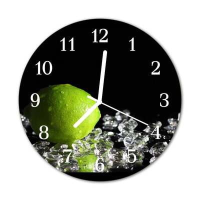 Glasuhr Küchenuhr Limette