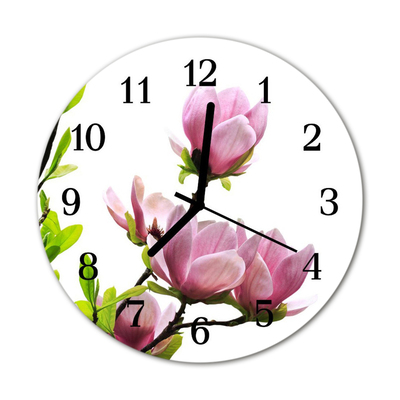 Glasuhr Küchenuhr Magnolie Blüte