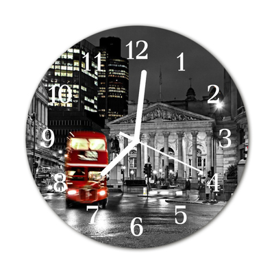 Glasuhr Küchenuhr Bus London