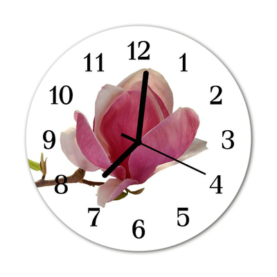 Glasuhr Küchenuhr Magnolie Blüte