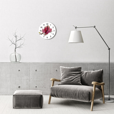 Glasuhr Küchenuhr Magnolie Blüte